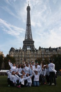 photo de groupe à l'issue des courses parisiennes